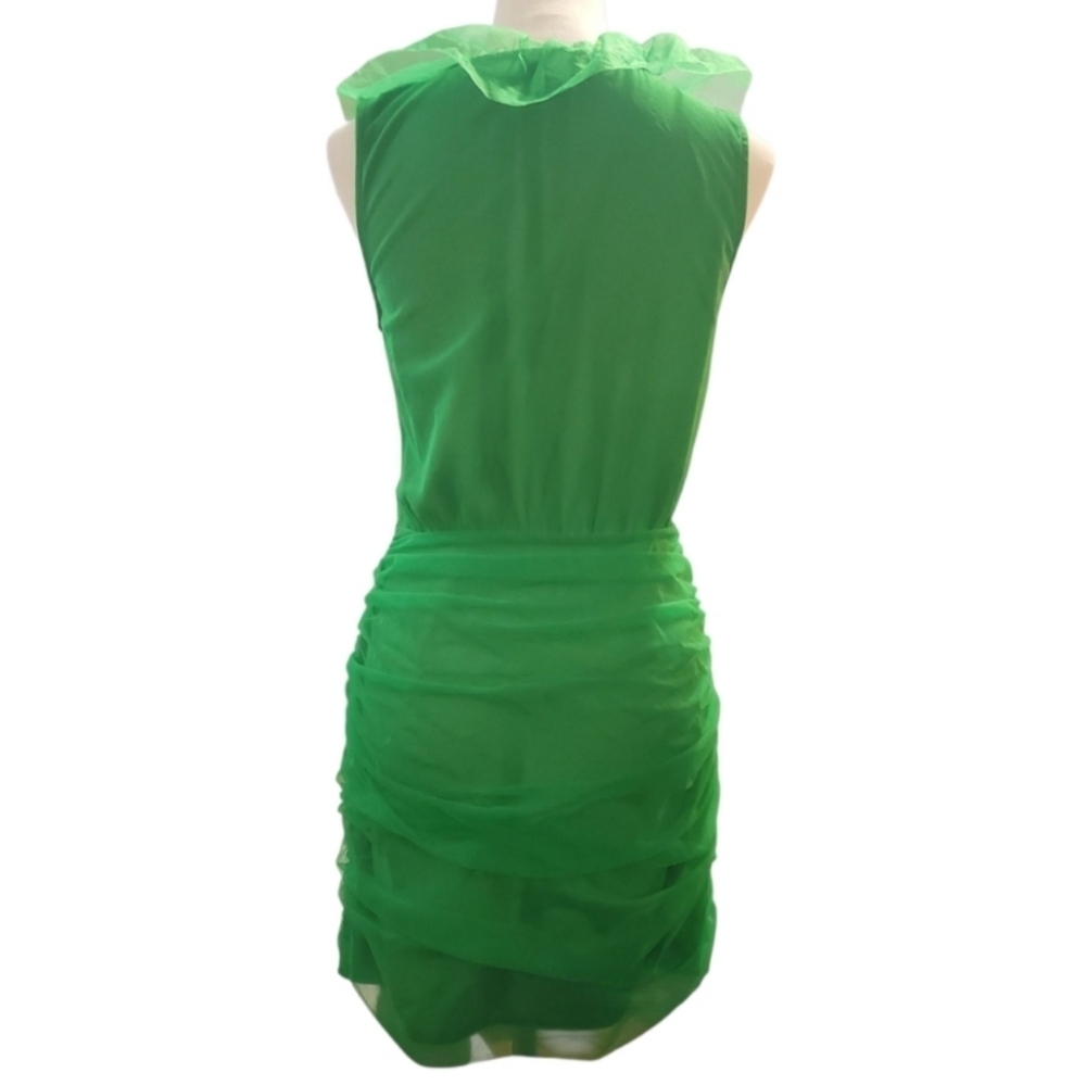 Anthropologie btfl life kelly Green sleeveless Ruffle Mini Dress S occassion - Picture 10 of 10
